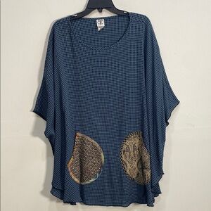 Boho Lagenlook Patterned Women's Top One Size